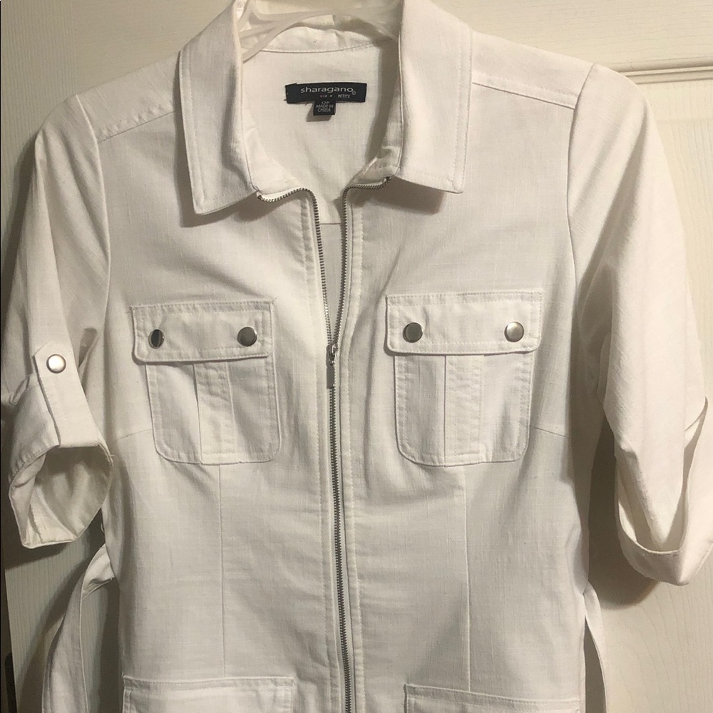 Sharagano White dress